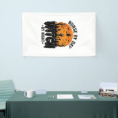 Retro Verpleegster Heks Halloween Ontwerp_1 Spandoek (Beurs)