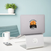 Retro Verpleegster Heks Halloween Ontwerp_1 Sticker (Laptop op bureau)