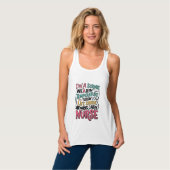 Retro verpleegster operatiekleding temperatuur lev tanktop (Volledige Voorkant)