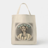 Retro verpleegster tote bag (Achterkant)
