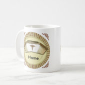 Retro verpleegstershoed koffiemok (Voorkant links)