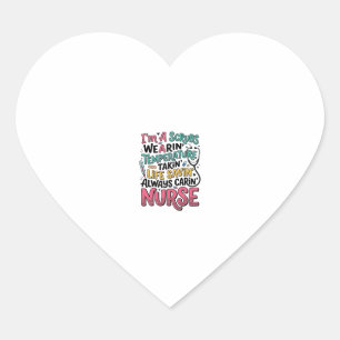 Retro verpleegsterskleding temperatuur levensredde hart sticker