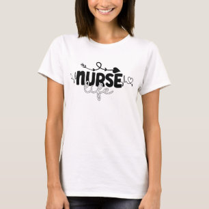 Retro verpleegstersleven voor gediplomeerd verplee t-shirt