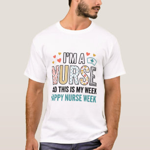 Retro Verpleegstersweek Waardering Typografie Shir T-shirt