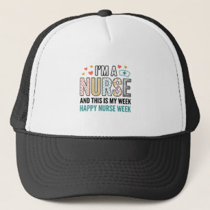 Retro Verpleegstersweek Waardering Typografie Shir Trucker Pet