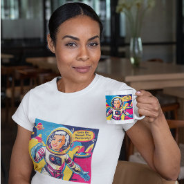 Retro verplettert het feministische patriarchaat t-shirt