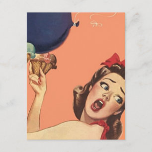 Retro verrassende partijuitnodiging om het even we kaart