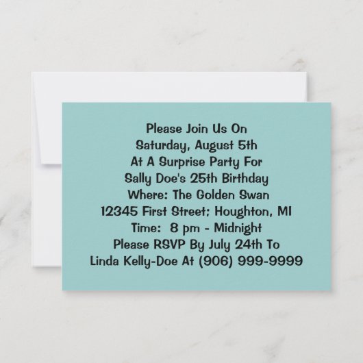 Retro verrassende woordweergave stijl kaart (Achterkant)