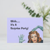 Retro verrassende woordweergave stijl kaart (Staand voorkant)