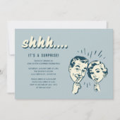 Retro Verrassings Verjaardagsuitnodigingen Kaart (Voorkant)