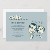 Retro Verrassings Verjaardagsuitnodigingen Kaart (Voorkant / Achterkant)