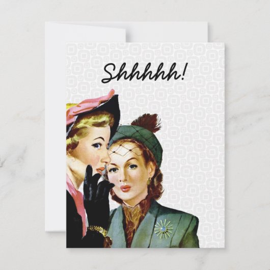 Retro verrassingspartij kaart (Voorkant)