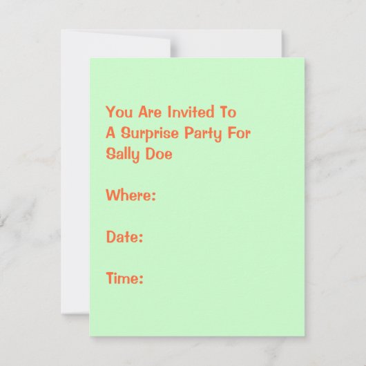 Retro verrassingspartij voor elke uitnodiging tot  (Achterkant)