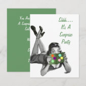 Retro verrassingspartij voor elke uitnodiging tot  (Voorkant / Achterkant)