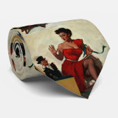  Retro verrassingspop in meisje Stropdas (Opgerold)