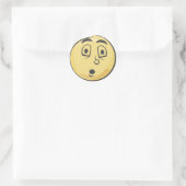 Retro Verraste Emoji Ronde Sticker (Tas)