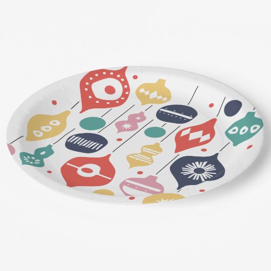 Retro-versieringen Papieren Bordje (Gekanteld)