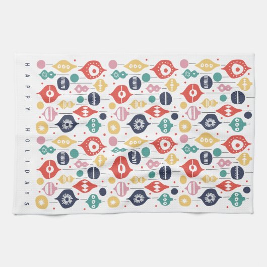 Retro-versieringen Theedoek (Horizontaal)