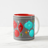 Retro-versieringen Tweekleurige Koffiemok (Voorkant rechts)