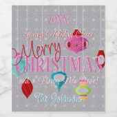 Retro-versieringen Wijn Etiket (Enkel label)