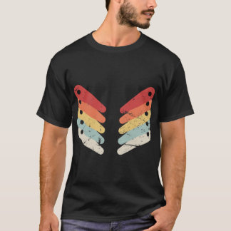 Retro versleten flipperknieën meisje cadeau t-shirt