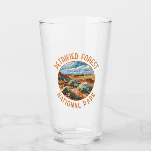 Retro Versteend Woud Nationaal Park verontrust Glas