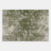 Retro  Verstoorde Traditionele Verdienste Inpakpapier Vel (Voorkant 3)