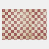 Retro  Verstoorde Traditionele Verdienste Inpakpapier Vel (Voorkant)