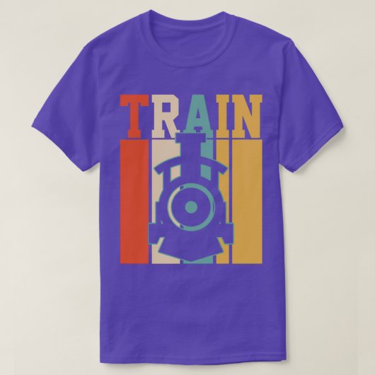 Retro Vertical Train Engine Railroad T-shirt (Design voorkant)