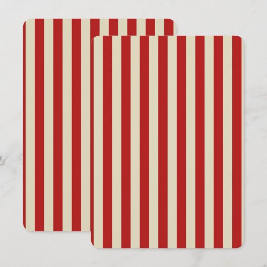 Retro  verticale PopCorn Klassieke Stripes (Voorkant / Achterkant)