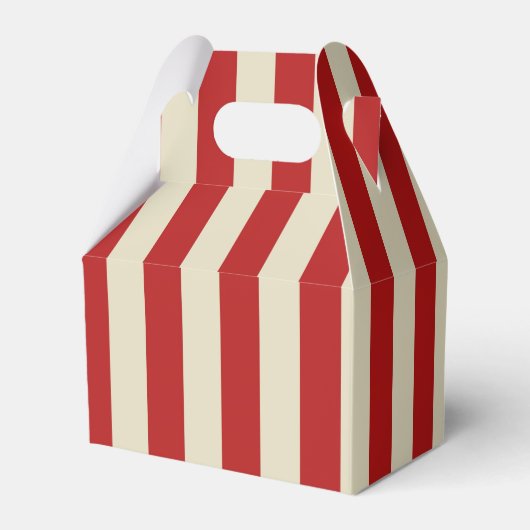 Retro  verticale PopCorn Klassieke Stripes Bedankdoosjes (Achterkant)