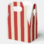 Retro  verticale PopCorn Klassieke Stripes Bedankdoosjes (Geopend)