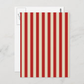 Retro  verticale PopCorn Klassieke Stripes Briefkaart (Voorkant / Achterkant)