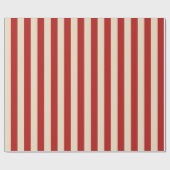 Retro  verticale PopCorn Klassieke Stripes Cadeaupapier (Vlak)