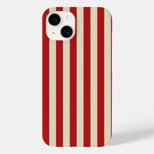 Retro verticale PopCorn Klassieke Stripes Case-Mate iPhone Case (Achterkant)
