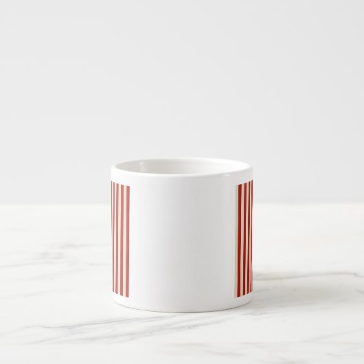 Retro  verticale PopCorn Klassieke Stripes Espresso Kop (Voorkant)