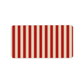 Retro  verticale PopCorn Klassieke Stripes Etiket (Voorkant)