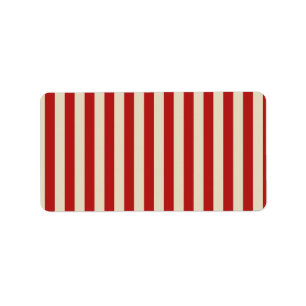 Retro  verticale PopCorn Klassieke Stripes Etiket
