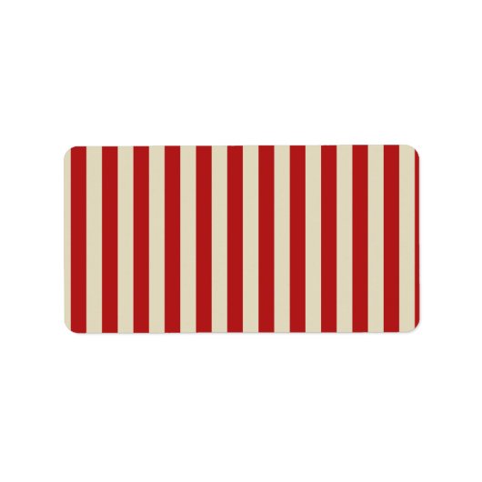 Retro  verticale PopCorn Klassieke Stripes Etiket (Voorkant)