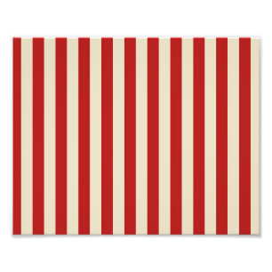 Retro  verticale PopCorn Klassieke Stripes Foto Afdruk