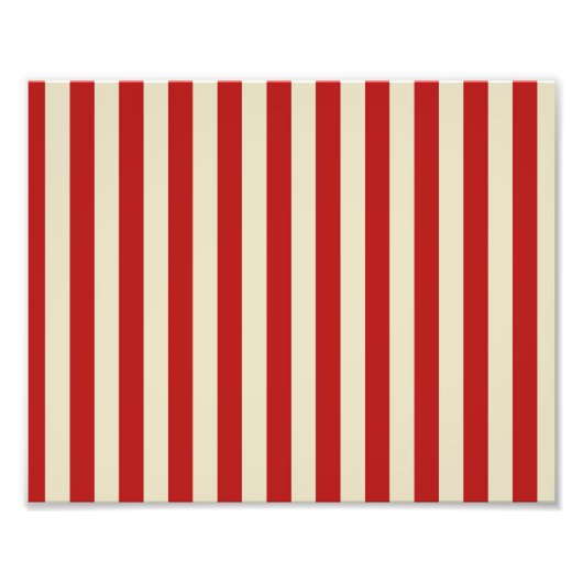 Retro  verticale PopCorn Klassieke Stripes Foto Afdruk (Voorkant)