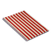Retro  verticale PopCorn Klassieke Stripes Notitieboek (Rechterzijde)