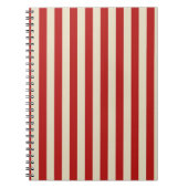 Retro verticale PopCorn Klassieke Stripes Notitieboek (Voorkant)