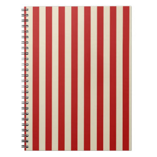 Retro  verticale PopCorn Klassieke Stripes Notitieboek