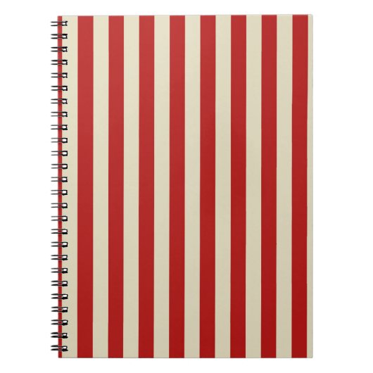 Retro  verticale PopCorn Klassieke Stripes Notitieboek (Voorkant)