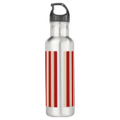 Retro  verticale PopCorn Klassieke Stripes Waterfles (Achterkant)