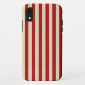 Retro verticale strepen in rood Case-Mate iPhone case (Achterkant)