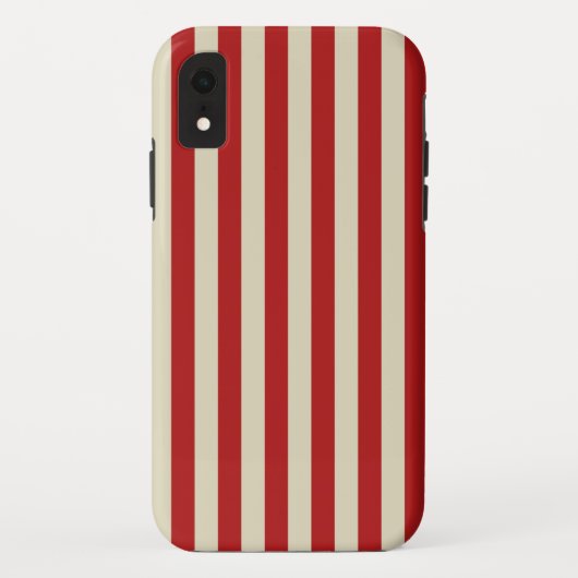 Retro verticale strepen in rood Case-Mate iPhone case (Achterkant)