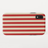 Retro verticale strepen in rood Case-Mate iPhone case (Achterkant (horizontaal))