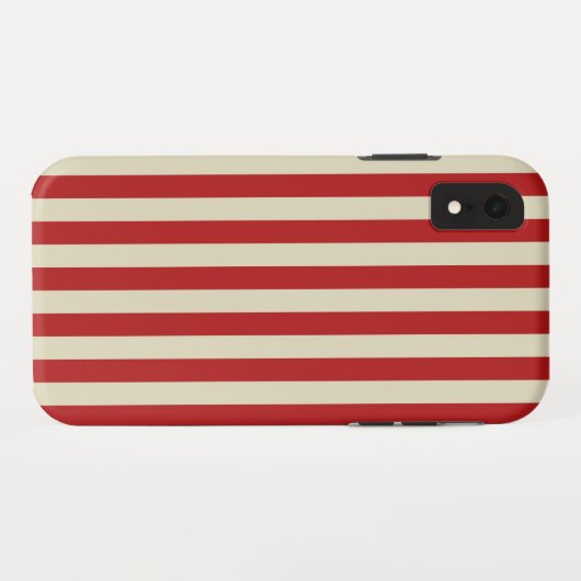 Retro verticale strepen in rood Case-Mate iPhone case (Achterkant (horizontaal))